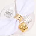 Modern Gold Silver Metal Napkin Rings Holder with New Chinese Style Comfortable Durable for Wedding Restaurant Table Decoration