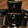 Fly Superlace MMA Boxing Gloves Set Custom Genuine Leather Moisture Wicking Non-Slip Breathable Custom Colors Logo Head Guard