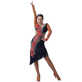L-2034 New Latin Dance Dress Competition Costumes Performing Dress Adult Customize Adult Black Fringe Dress for Sale