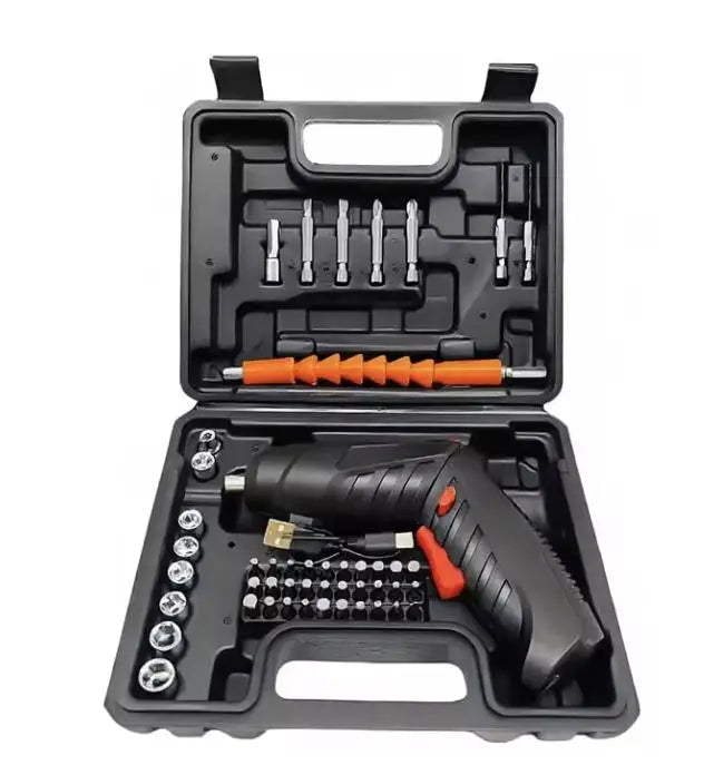 47pcs 3.6V 3.5N.m Max Torque Cordless Lithium Power Portable Rechargeable Electric Screwdriver with 46 Accessories MegaBDM