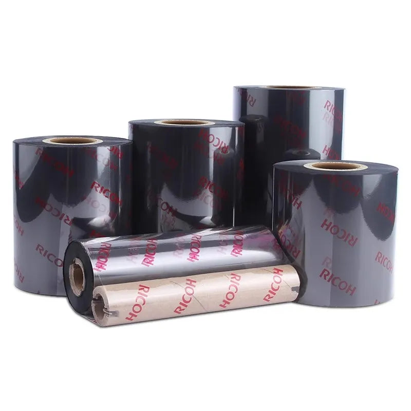 Original Ricoh Wax Resin Thermal Transfer Ribbon B110A with Anti-counterfeit B110CR Label Resin Barcode Printer Ribbon 110-25mm