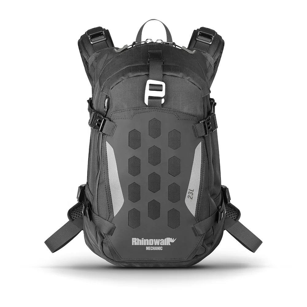 Rhinowalk Mechanic X 23 Liter Magnetic Motorcycle Cycling Backpack Durable Bike Riding Adventure Backpack with Molly System