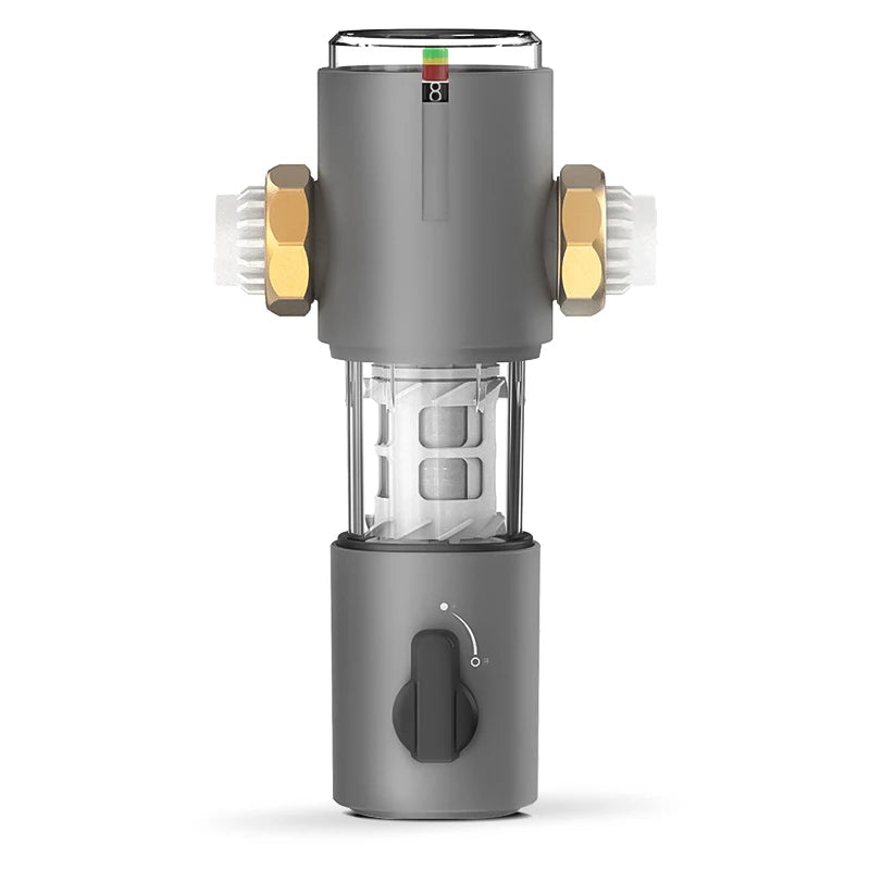 360 Degree Transparent Automatic Backwash Water Purifier Household Pre Filter for Deeply Clean Water Manual Water Pressure