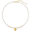 2024 New Light Luxury Bright White Round Beads Crystal Pearl Trendy Party Lucky Bag Charm Necklace Unisex Jewelry Customized
