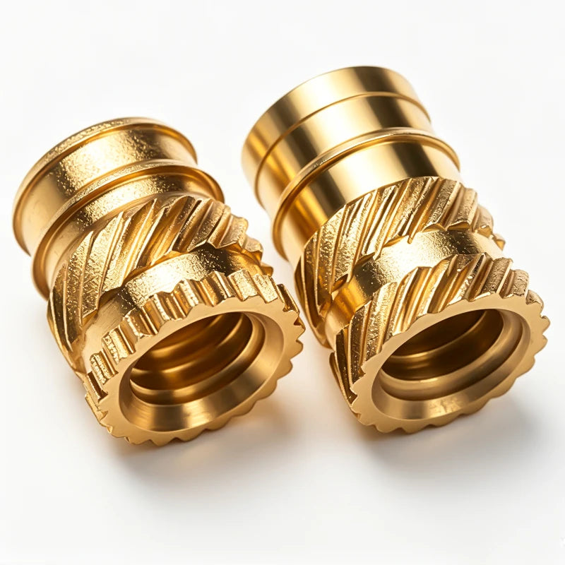 Brass Thread Inserts M2 M3 M4 M5 M6 M8 Lock Plastic Heat Copper Heat Set Betel Hex Round Thread Knurled Brass Insert Nut