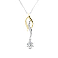 GRA Certified Lab Grown Moissanite Diamond Sterling Silver 925 Twist Pendant Necklace Fine Women Jewelry Destiny Jewellery