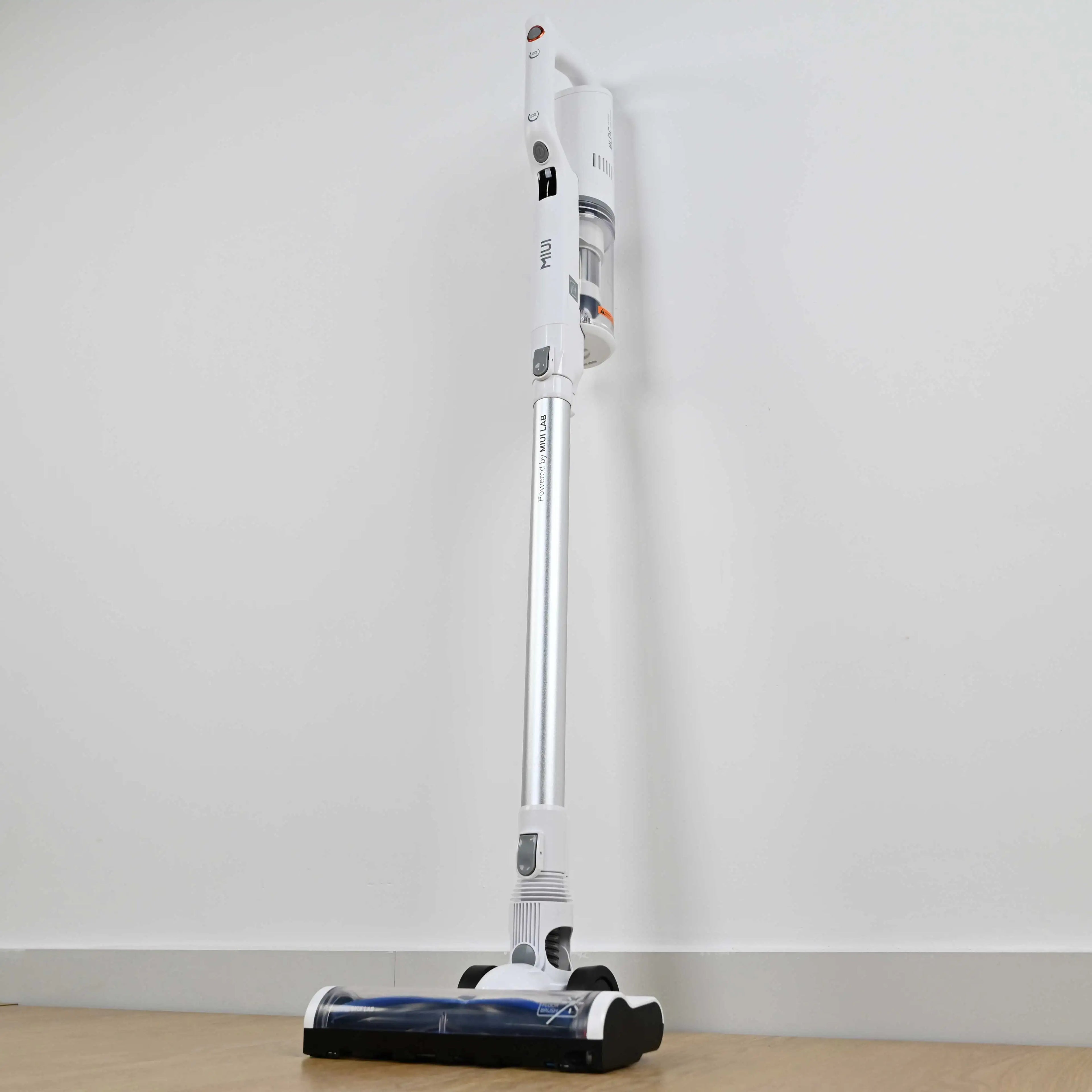 Handheld Cordless Stick Vacuum Cleaner 14kPa Strong Suction 4-Stage Filtration Laser Lighting Wall-Mountable for Home Cleaning