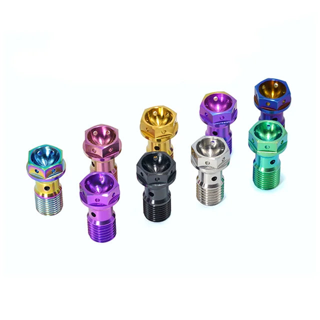 Motorcycle Caliper-specific Hydraulic Hose Screws M10 M8 M6 Titanium Alloy Single-hole Hydraulic Hose Bolts