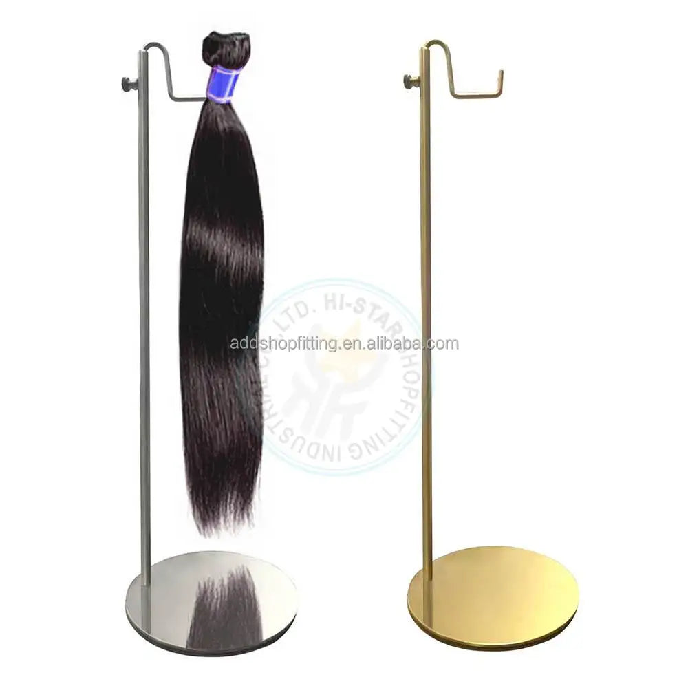 Stainless Steel Eco-Friendly for Luxury Commercial Custom Logo Holder Wig Display Hair Extensions Store Display Stand Salon