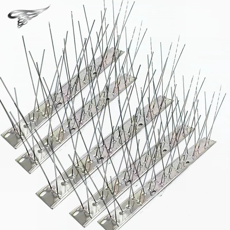 25cm Anti Bird Spikes Stainless Steel Bird Deterrent Spikes 24 Strips for Pigeons Small Birds