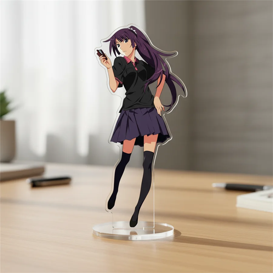 Custom Rainbow Anime Acrylic Stand Phone Charm Acrylic Shaker Stand Acrylic Standee Card Standing Sign