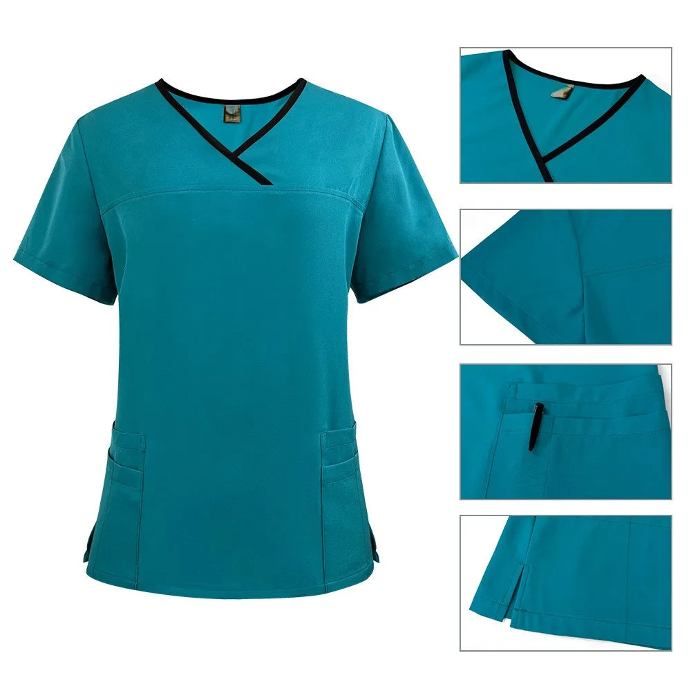 Bangladesh China Factory Price Custom Logo Embroidery  Short-sleeved Hand Washing  Uniform Hotel Uniform  Hotel Stuffs Uniform