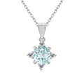 925 Sterling Silver Natural Gemstone Sky Blue Topaz Pendant Solitaire Necklace Jewelry for Women Destiny Jewellery