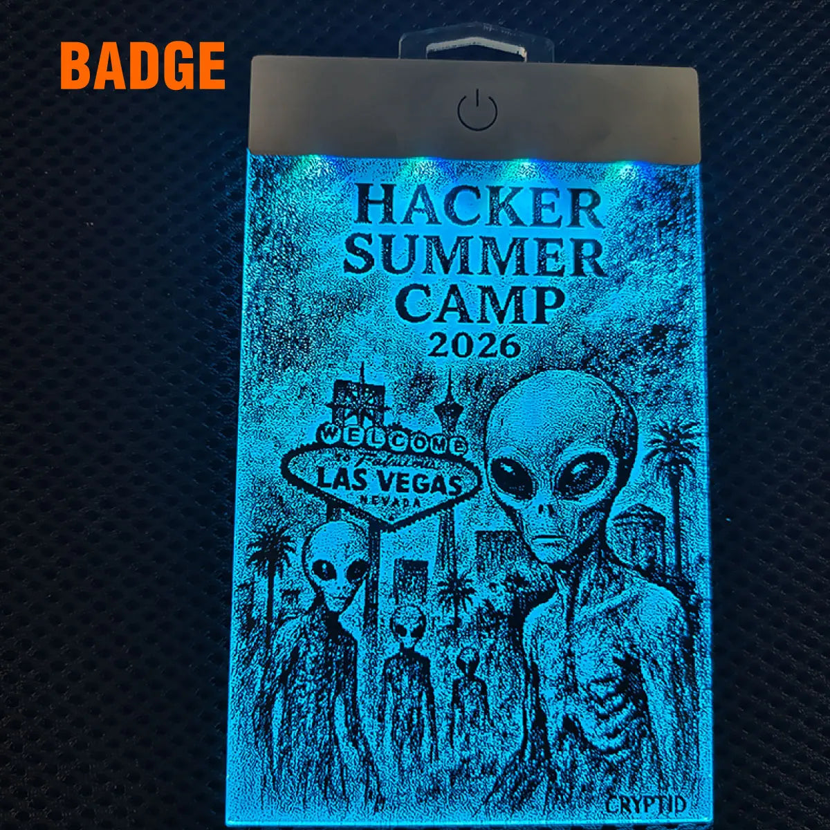 Custom Illuminated LED Badge Personalized Acrylic Event Convention Conference VIP Badge Collectible OEM Manufacturer MegaBDM