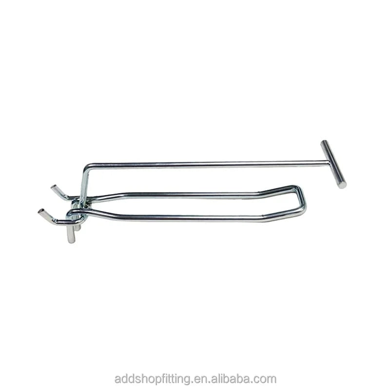 Supermarket Stationery Store Display Hooks Chrome Plated Zinc Euro Hook 150mm Length Light Duty for Pegboard