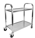 SS201/304 Stainless Steel Cart 2 Layers Trollry Hotel Dining Delivery Cart Serving Cart Kitchen Transfer