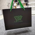 Recycled Luxury Cream Paper Craft Shopping Bag Customizable Your Own Logo Ribbon Handle Bow Gift Packaging