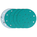 17 Holes Green Ceramic Sanding Disc 6 Inch 180 Grit Hook and Loop Round Sand Paper for Automotive Wood Metal
