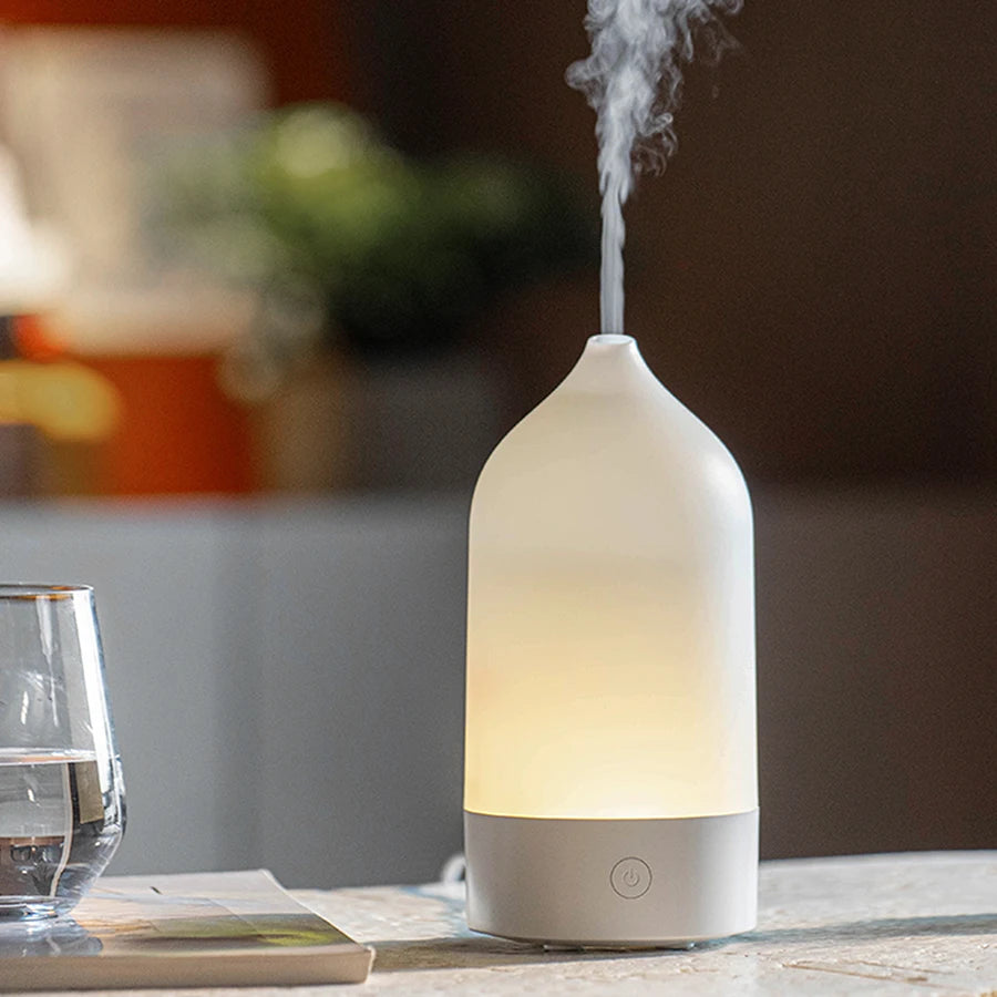 New 120ml Essential Oil Diffuser Ultrasonic USB Air Humidifier Colorful Night Light Mute Design Aroma Diffuser for Home Office