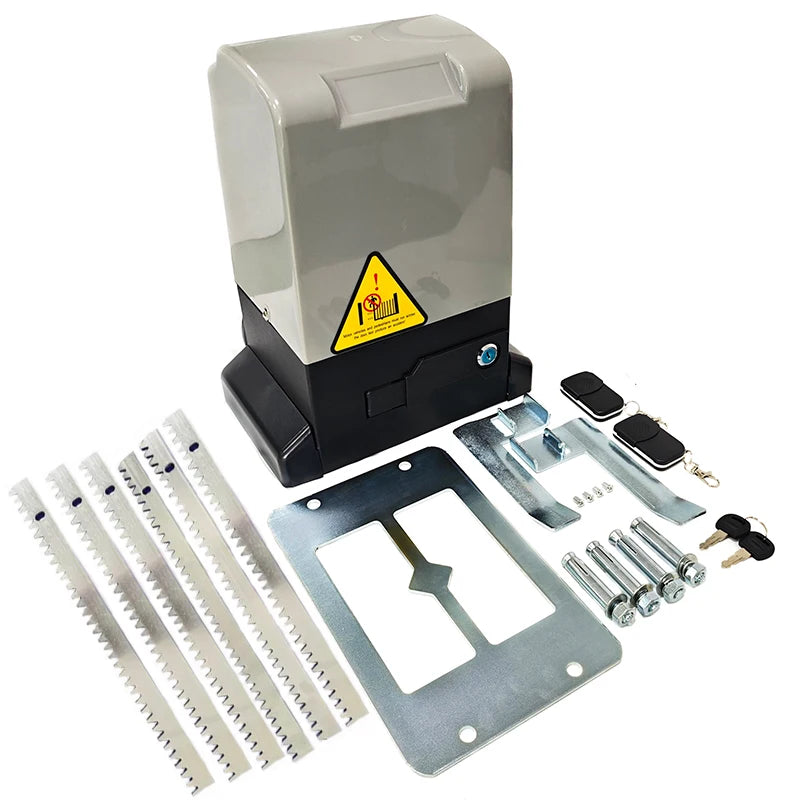 370W Automatic Gate Opener Set with 800KG Sliding Gate Motor Infrared Photocell Magnetic Limit for Sliding Gate Operator