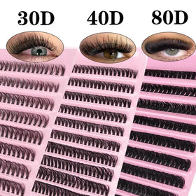 Highly Cost-effective 30D-100D 10 Rows Large-capacity Fluffy European-style False Lashes 8-16mm Mix Segmented Eyelash Extension