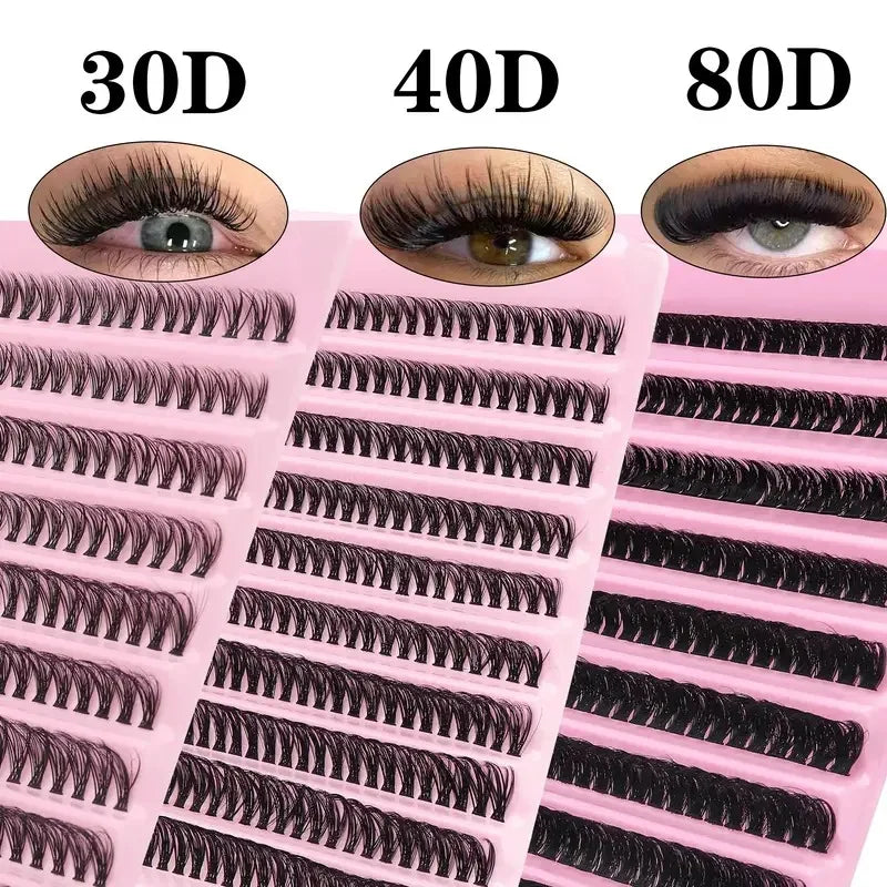 Highly Cost-effective 30D-100D 10 Rows Large-capacity Fluffy European-style False Lashes 8-16mm Mix Segmented Eyelash Extension MegaBDM