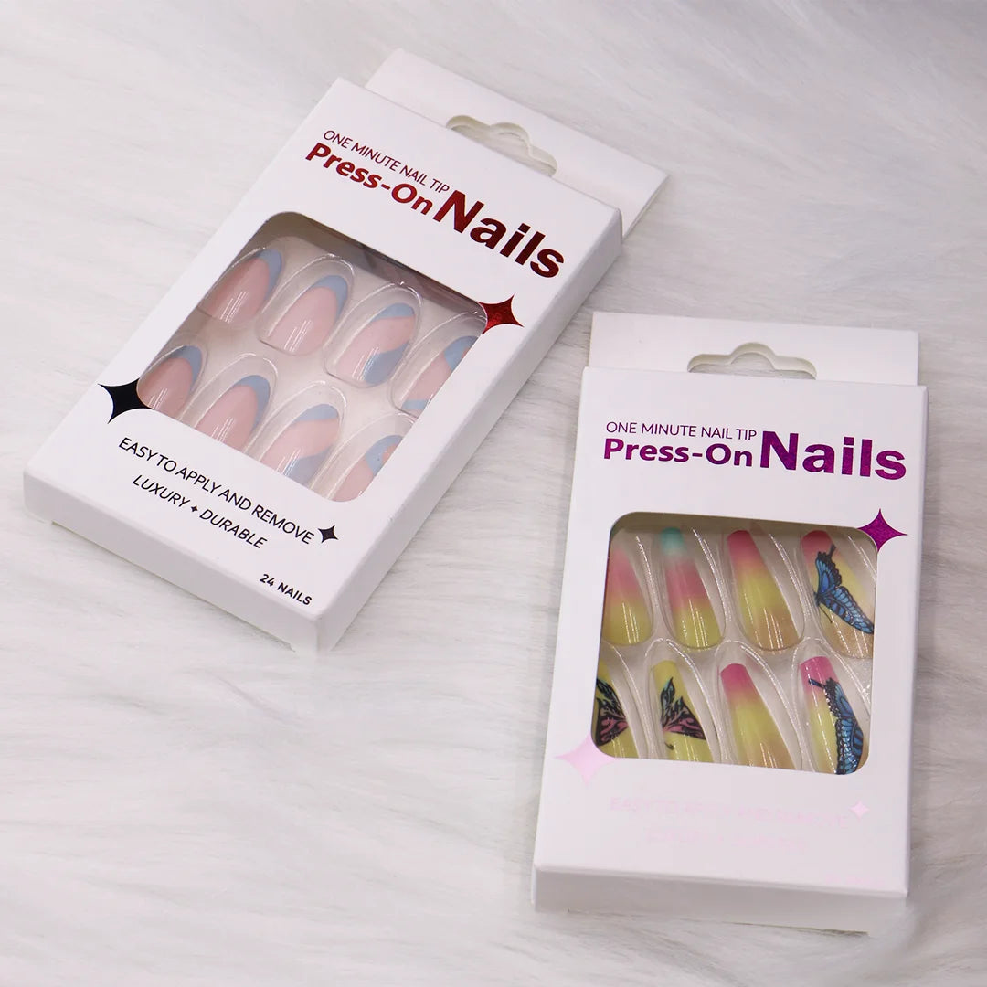 Factory Supply Press on Nails Box Package Good Quality Custom Nail Tip Storage Box Wholesale