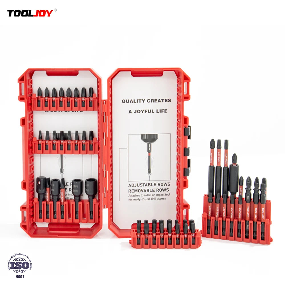 TOOLJOY Industrial 55PCS S2 Steel Impact Bit Set Magnetic Long-Life Screwdriver Bits for Heavy Machinery Fastening