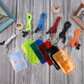 Versatile Transparent PVC Mini ID Card Holder Neck Lanyard-attached Cash Purse Adjustable ID Badge Pouch for Business Office