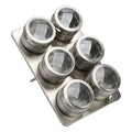 Magnetic Jar Powder Storage Container Tins Plastic Lid Pepper Shaker Bottles Magnetic Tin Pot Kitchen Condiment Spice Jar