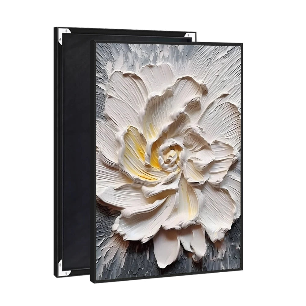 Wholesale Glossy Abstract Flower Oil Painting Minimalist Landscape Digital Art Print Gold Blossom Texture Floral Canvas Wall Art MegaBDM