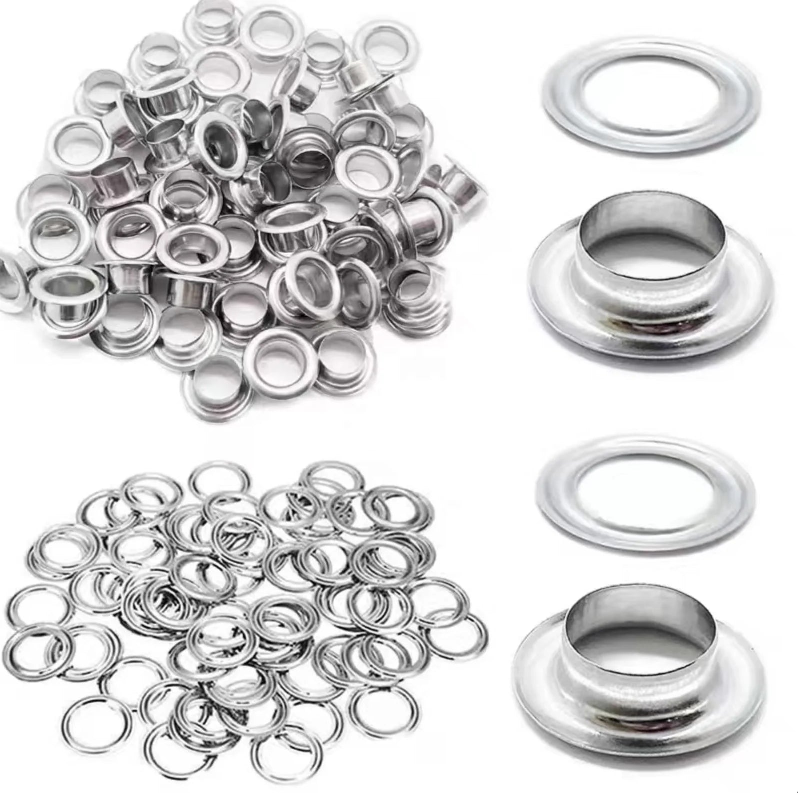 Direct Factory  Supply Good Quality Stainless Steel 4mm Gromet Eyelets with Washers  for Belt Shoe Etc.decoration