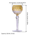 Premium Hand Cut Bohemian Colored Crystal Wine Glasses Custom Logo-Eco-Friendly for Wedding Corporate Gifts Luxury Collections MegaBDM
