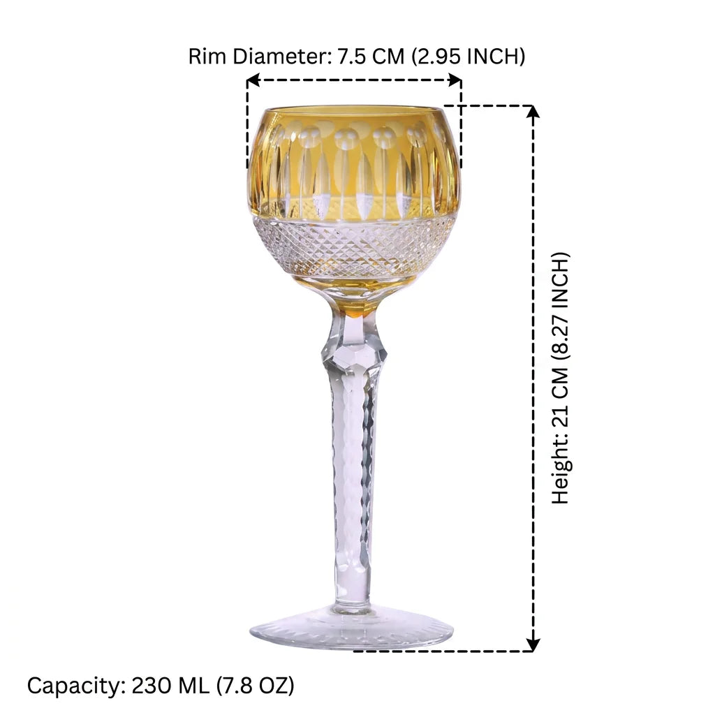 Premium Hand Cut Bohemian Colored Crystal Wine Glasses Custom Logo-Eco-Friendly for Wedding Corporate Gifts Luxury Collections MegaBDM