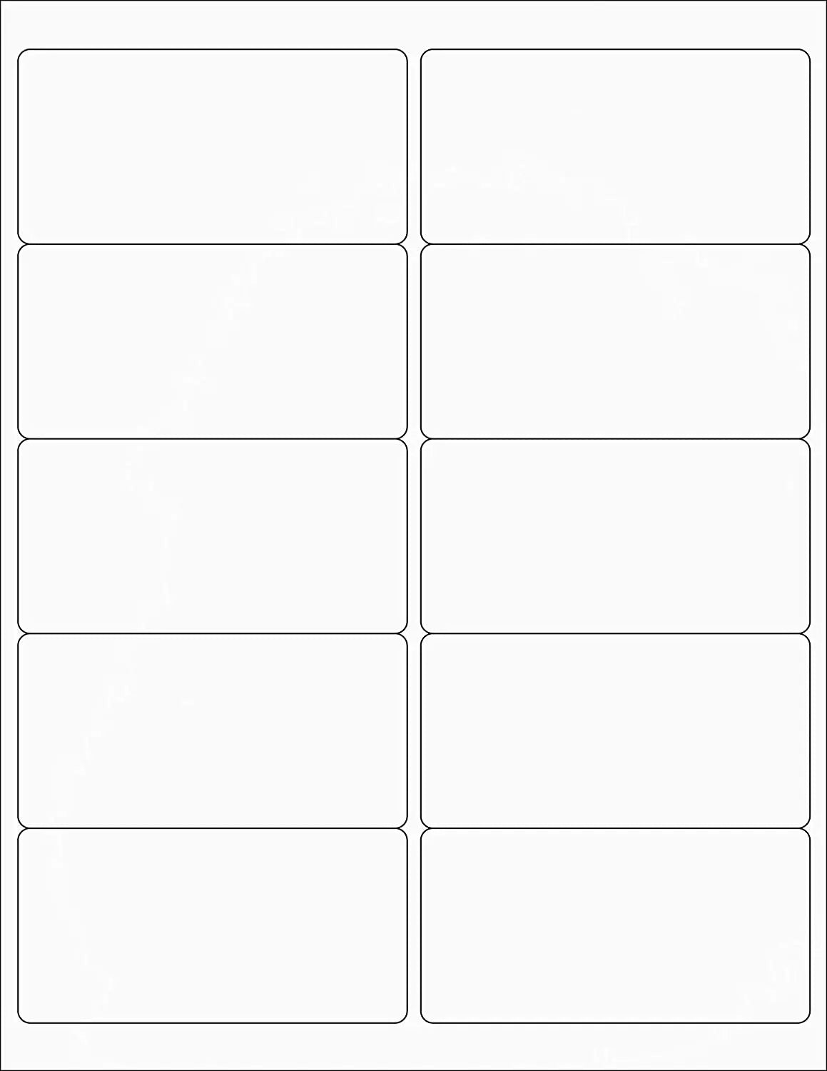 Wide Template Available Blank Circle/Rectangle Label Glossy 10 Label Per Sheet Quick Dry Water Resistant Square Die Cut Sticker