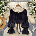 Autumn Full Sleeve Y2K Blouses Women Puff Sleeve Solid Shirts Ladies Y2k Tops Clothes Women Wholesale