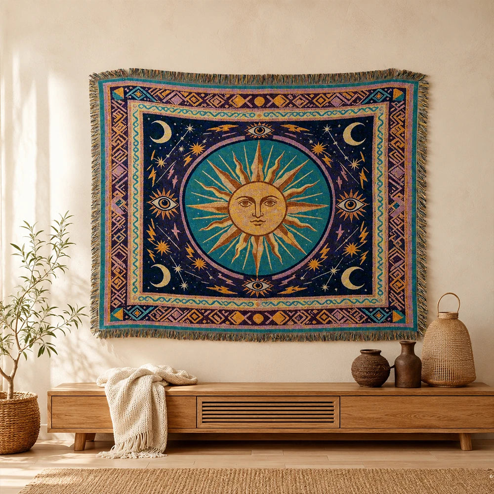 Ins New Design Custom Polyester/Cotton Jacquard Tapestry Woven Blanket for Decorative & Bedding Use MegaBDM