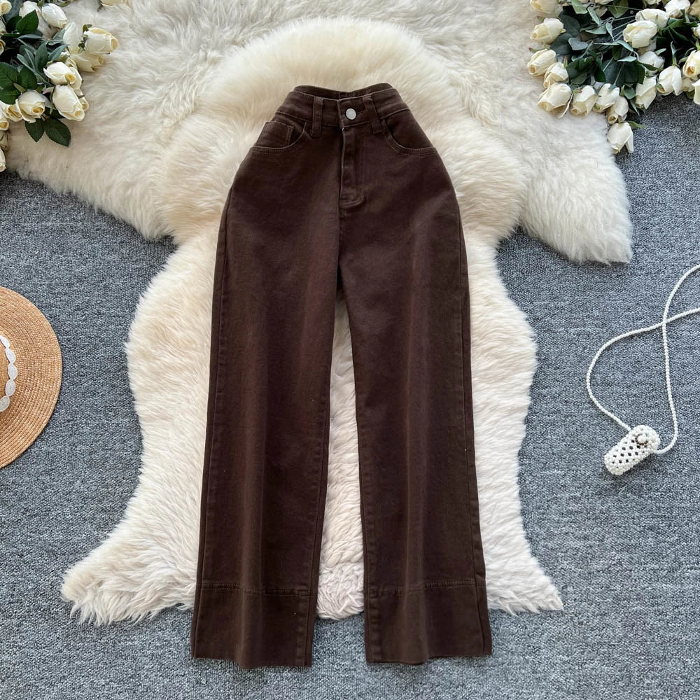 2025 Winter Casual Jeans Women Print High Waist Denim Pants Girls Outdoor Pants Wholesale