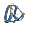 Sky Light Blue Customizable logo in Stock Full Body Pet Dog Harnesses Set Collar Puppy Leash Safety Accessories Luxury Velvet