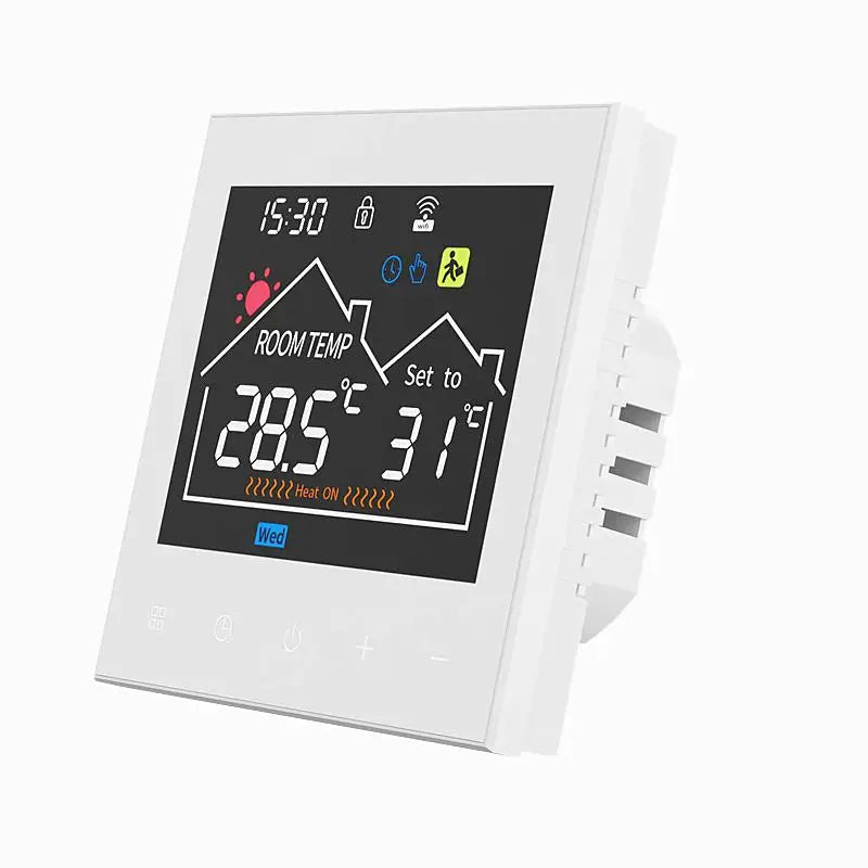 5G Smart Thermostat Tuya WiFi Phone Control Flexible Traditional Design Underfloor Heating System LCD Screen 24/7 Temp
