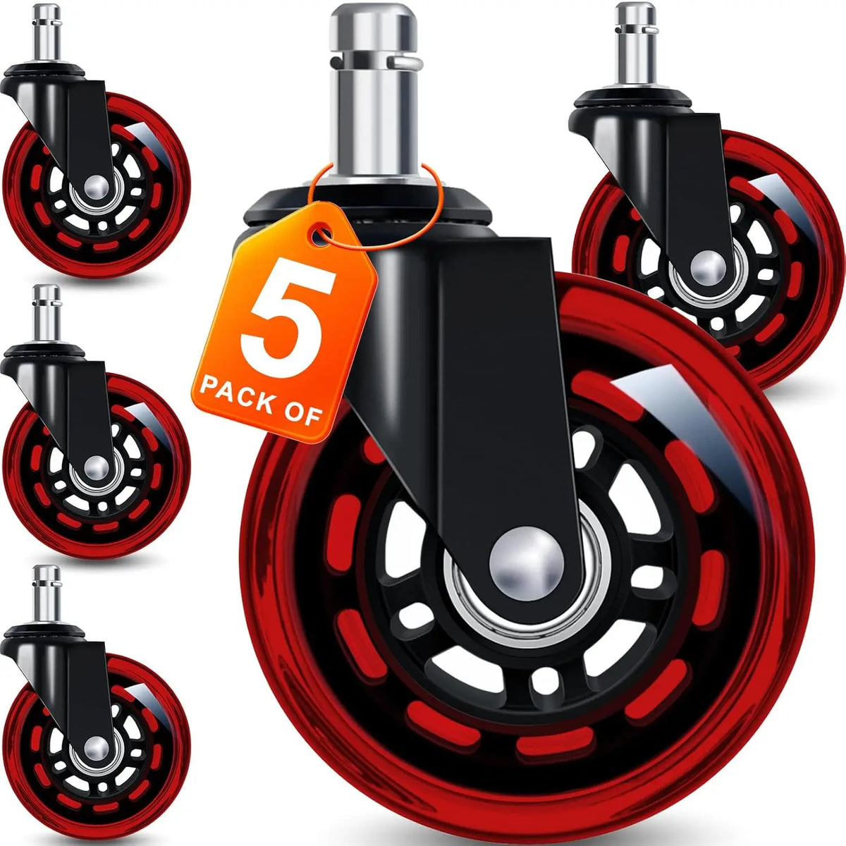 Modern Design 75mm PU Swivel Furniture Caster with Silent Roller Bearing 50kg Load Capacity for Office School Dining Use MegaBDM