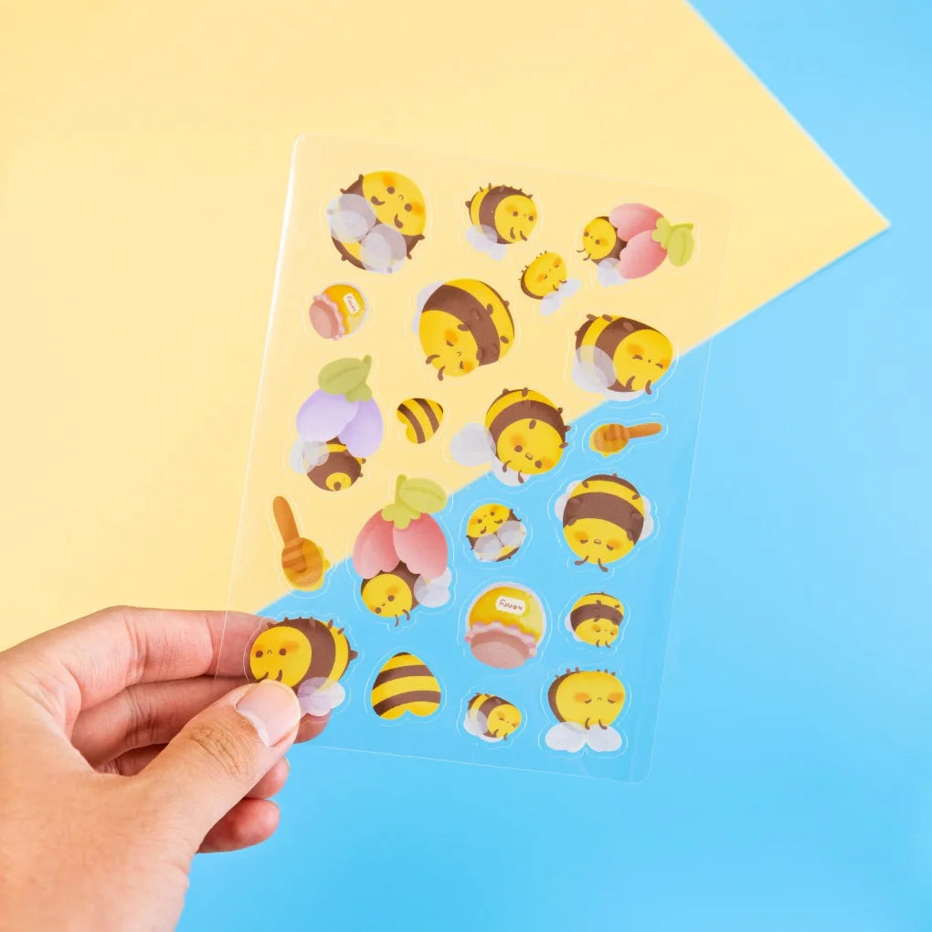 Custom Double Layer Transparent Waterproof Vinyl Kiss Cut Stickers Label Stickers Packaging Personality Diy