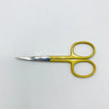 Factory Stainless Steel Cuticle Nail Scissors Yellow Color Sharp Curved/Straight Blade for Daily Use Beauty Type 2025