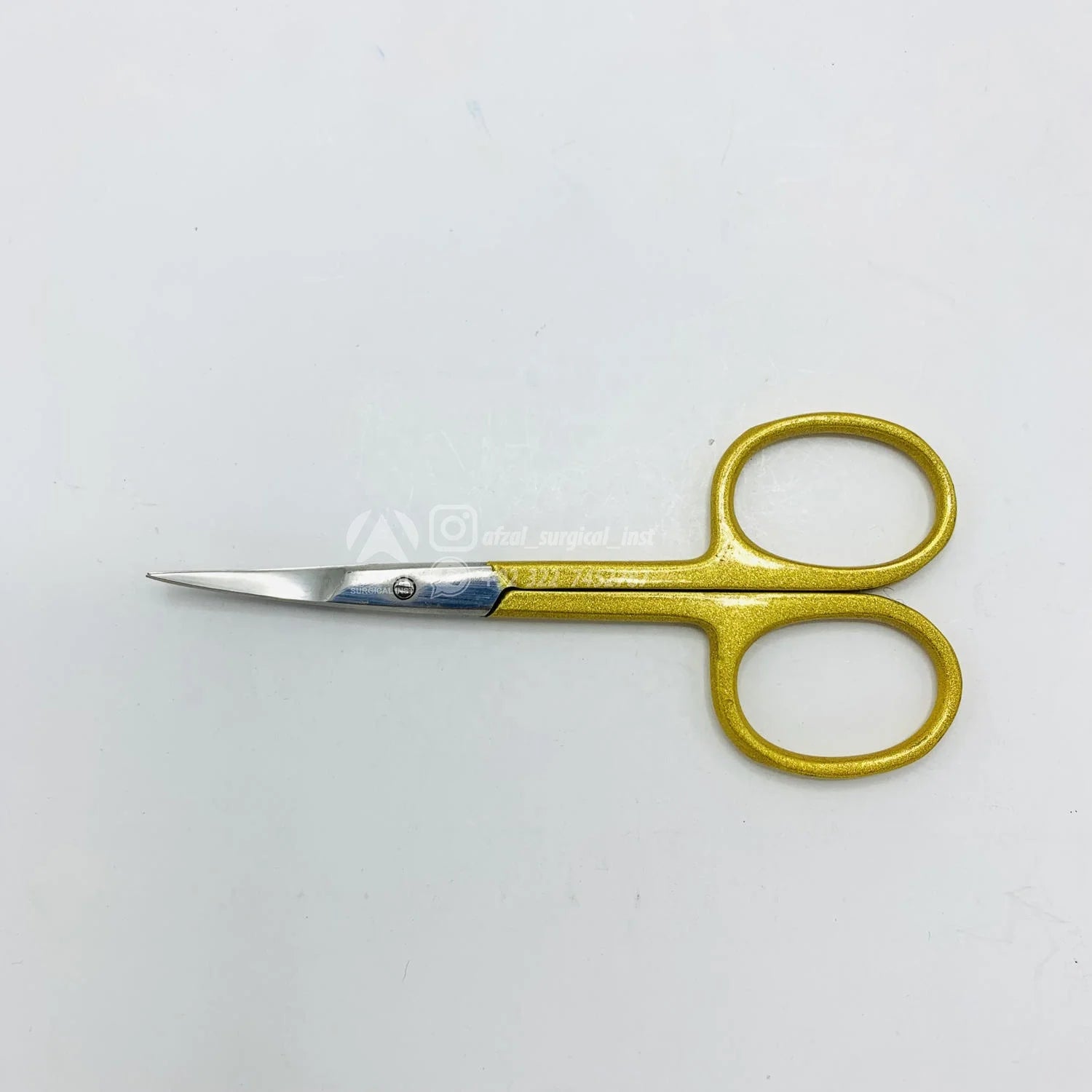 Factory Stainless Steel Cuticle Nail Scissors Yellow Color Sharp Curved/Straight Blade for Daily Use Beauty Type 2025