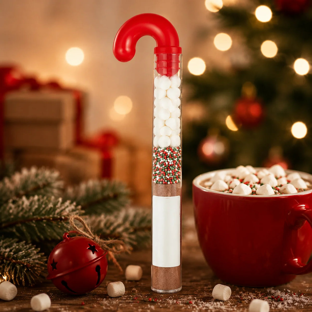 25mm Clear PET Candy Packaging Tube Plastic Candy Container for Christmas Party Favors MegaBDM