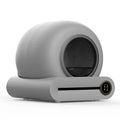 Newest Grey Smart Self-Cleaning Cat Litter Box With Wifi Odor Control for Multiple Cats
