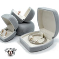 Lovely Velvet Wedding Engagement Ring Box Holder Earrings Necklace Bracelet Jewelry Display Gift Box