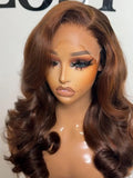 24 Inch Chocolate Brown 13x4 HD Lace Front Human Hair Wig Body Wave 13x4 Lace Frontal Wigs 40 Inch 350 Density for Black Women MegaBDM