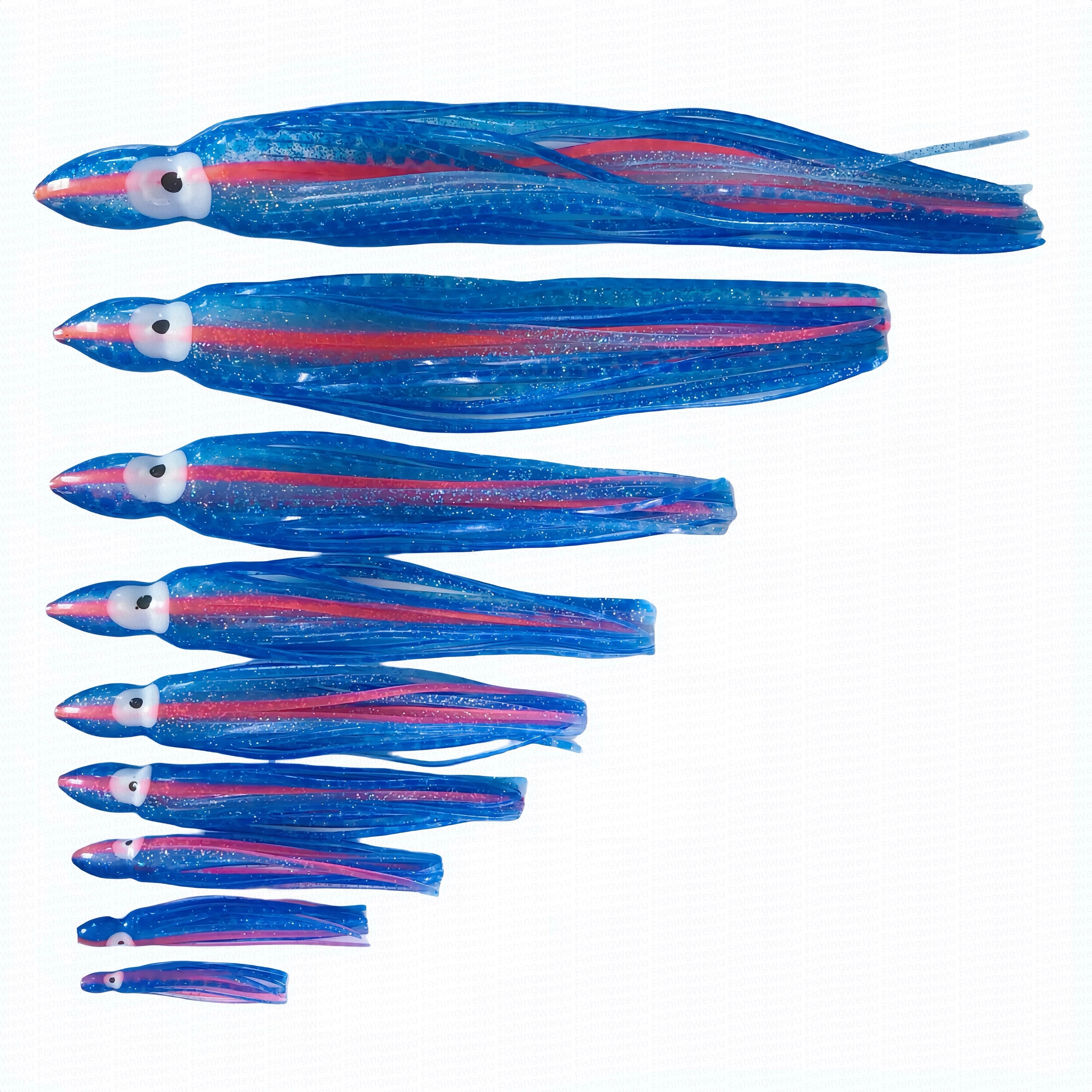 Mini PVC Soft Plastic Octopus Lure Rubber Trolling Squid Bait for Bass Fishing Skirt Design with Attractive Lure Features