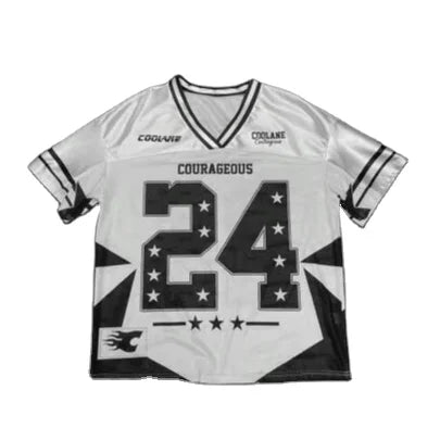 Vintage Y2K Baseball Jersey Men Custom Silk Screen Printed 100% Cotton Breathable Eco-Friendly Loose Fit Football Hip Hop
